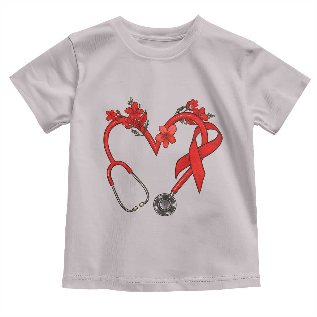 Healthcare Hero HIV Awareness Toddler T Shirt Red Ribbon Support Gift - Wonder Print Shop