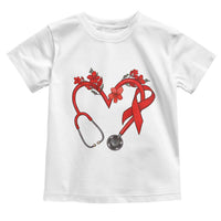 Healthcare Hero HIV Awareness Toddler T Shirt Red Ribbon Support Gift - Wonder Print Shop