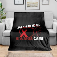 Healthcare Hero HIV AIDS Care Nurse Gift Throw Blanket - Wonder Print Shop
