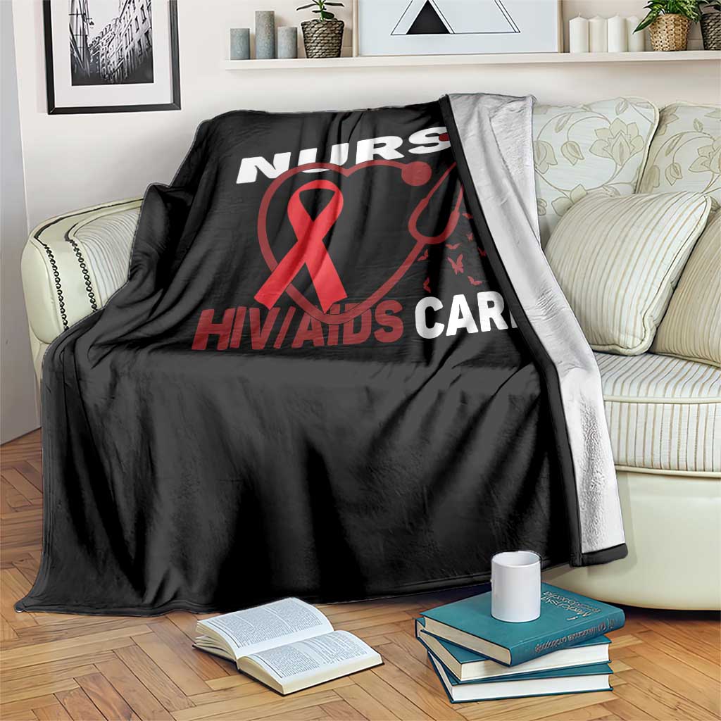 Healthcare Hero HIV AIDS Care Nurse Gift Throw Blanket - Wonder Print Shop