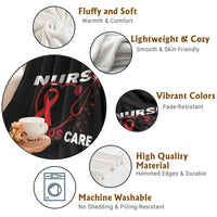 Healthcare Hero HIV AIDS Care Nurse Gift Throw Blanket - Wonder Print Shop