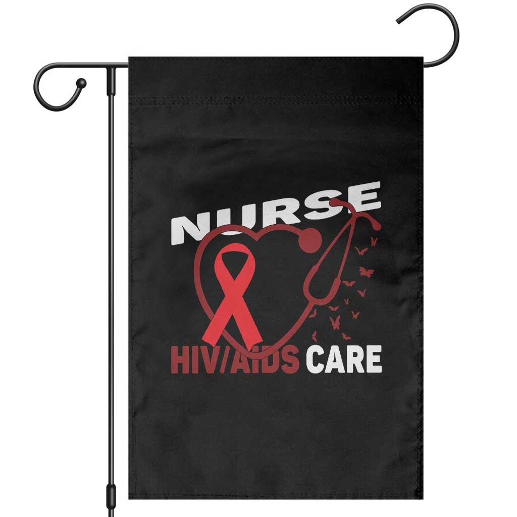 Healthcare Hero HIV AIDS Care Nurse Gift Garden Flag - Wonder Print Shop