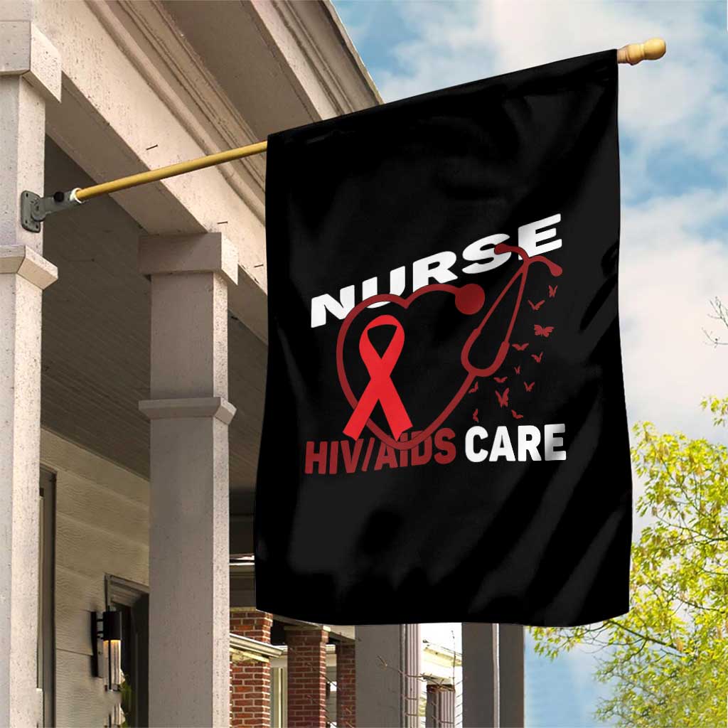 Healthcare Hero HIV AIDS Care Nurse Gift Garden Flag - Wonder Print Shop