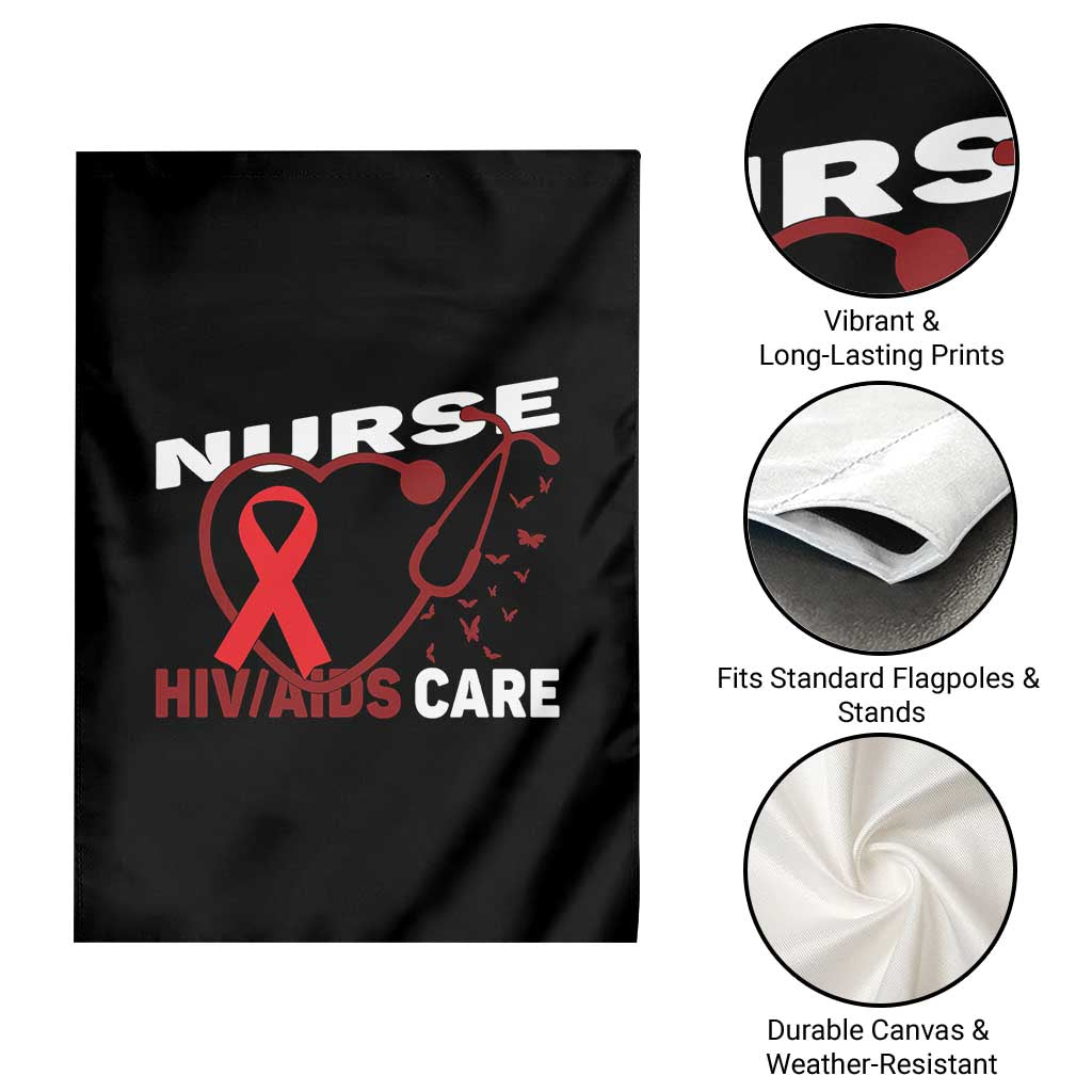 Healthcare Hero HIV AIDS Care Nurse Gift Garden Flag - Wonder Print Shop