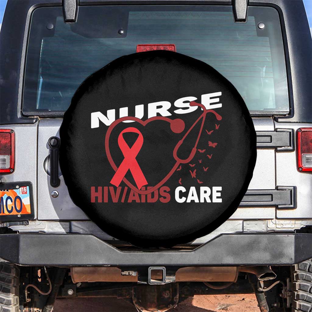 Healthcare Hero HIV AIDS Care Nurse Gift Spare Tire Cover - Wonder Print Shop