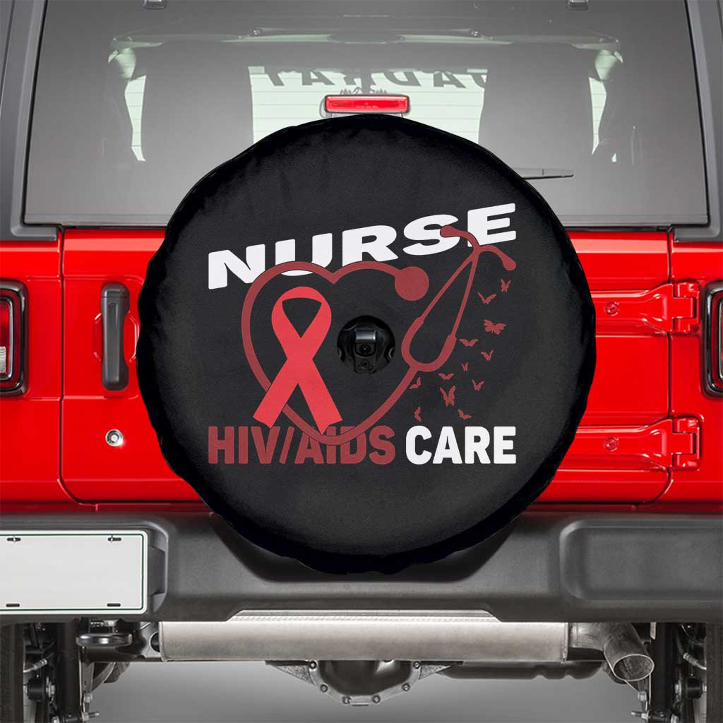 Healthcare Hero HIV AIDS Care Nurse Gift Spare Tire Cover - Wonder Print Shop
