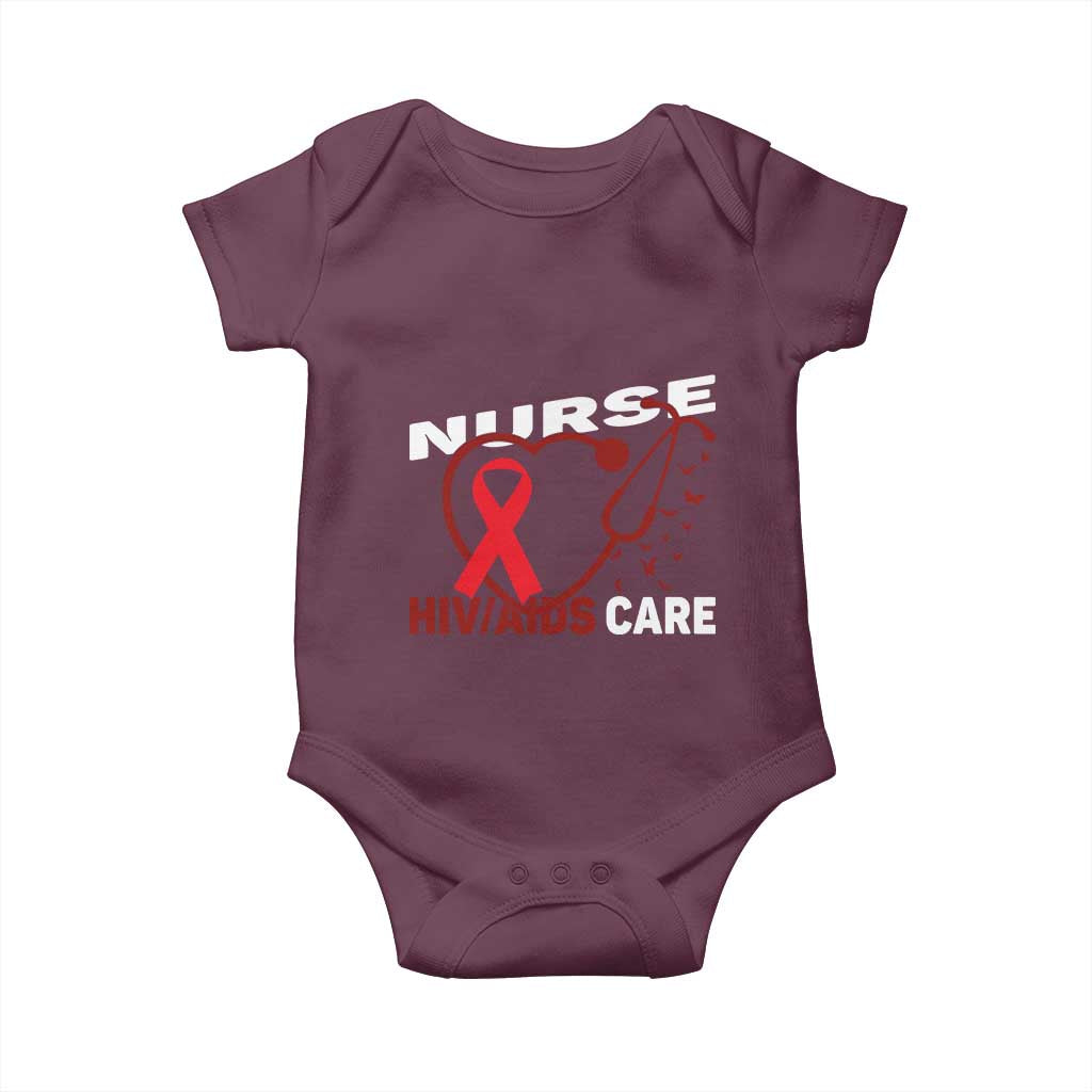 Healthcare Hero HIV AIDS Care Nurse Gift Baby Onesie - Wonder Print Shop