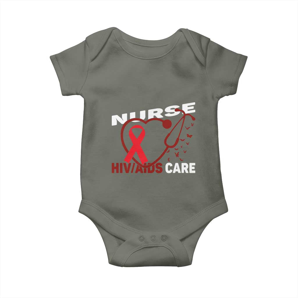 Healthcare Hero HIV AIDS Care Nurse Gift Baby Onesie - Wonder Print Shop