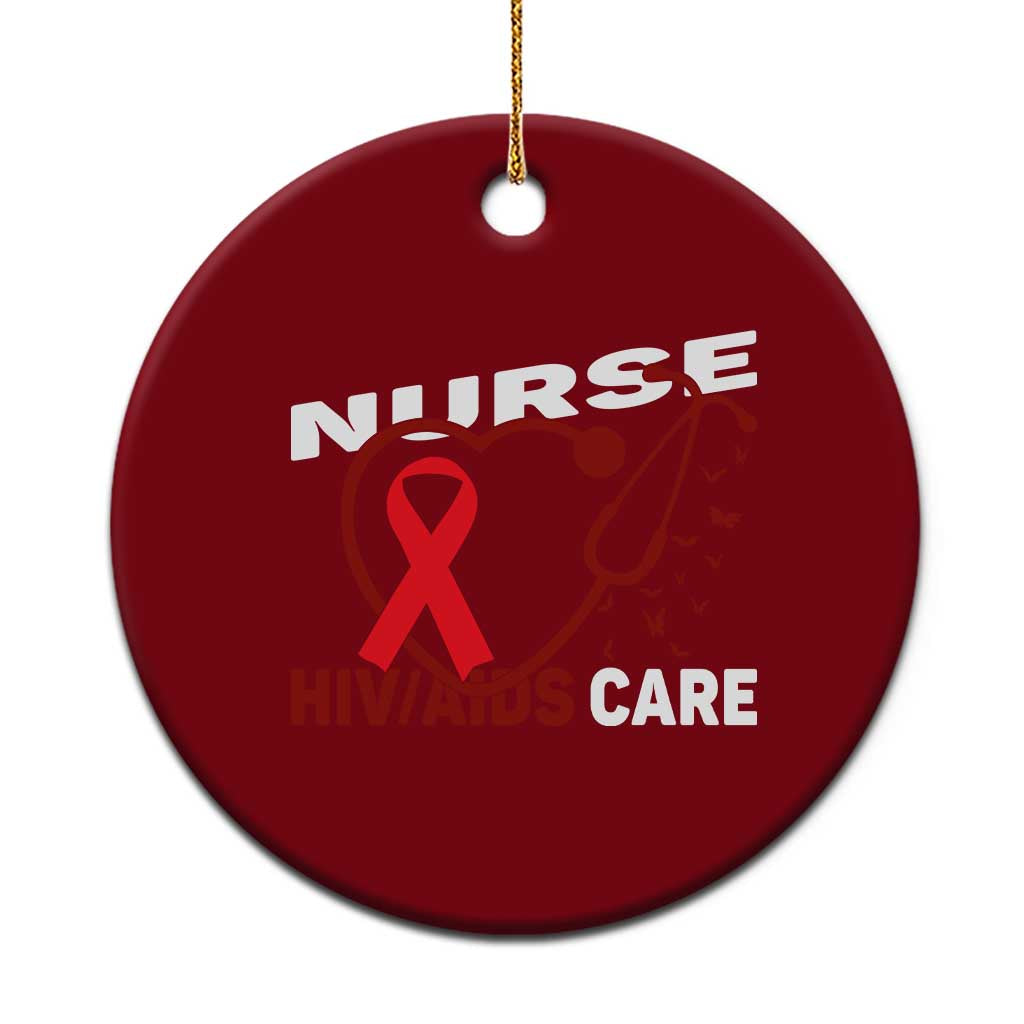 Healthcare Hero HIV AIDS Care Nurse Gift Ceramic Ornament - Wonder Print Shop