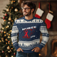 Healthcare Hero HIV AIDS Care Nurse Gift Ugly Christmas Sweater - Wonder Print Shop