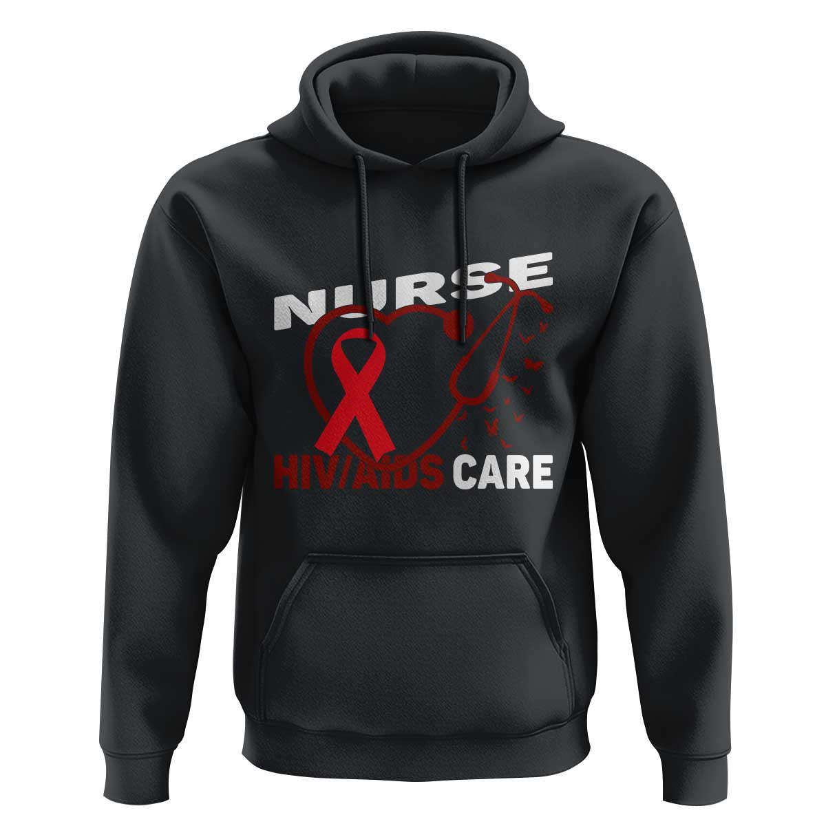 Healthcare Hero HIV AIDS Care Nurse Gift Hoodie - Wonder Print Shop