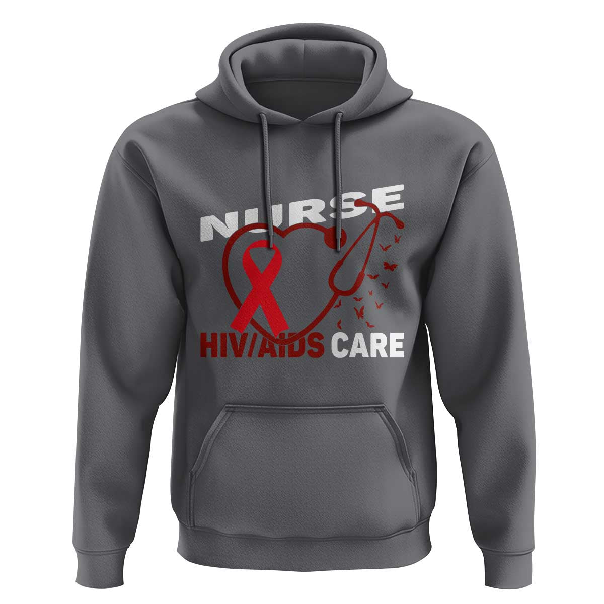 Healthcare Hero HIV AIDS Care Nurse Gift Hoodie - Wonder Print Shop
