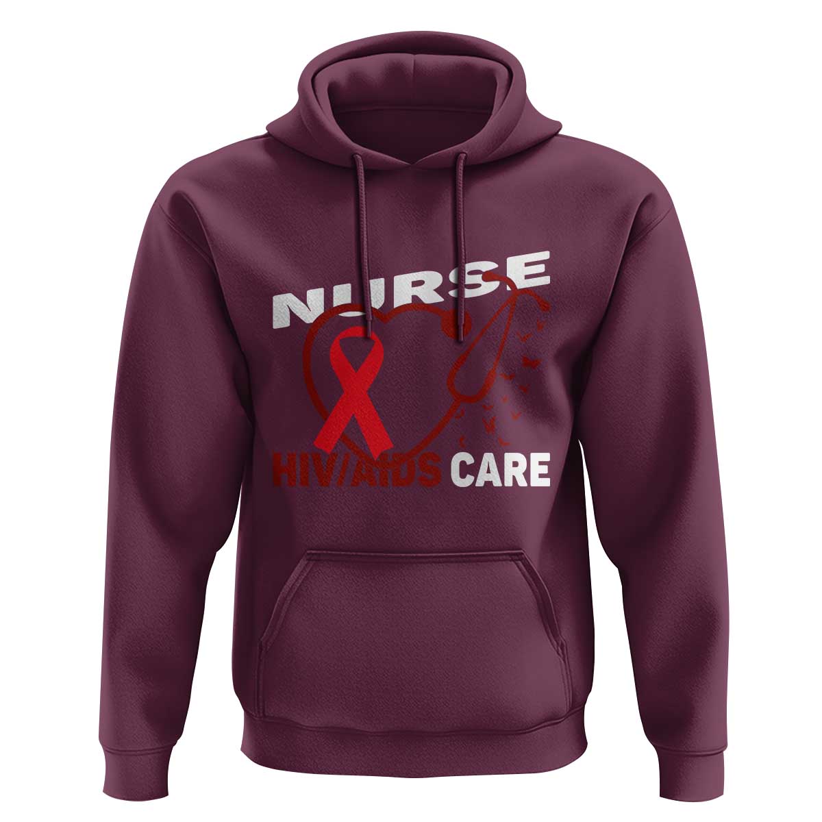 Healthcare Hero HIV AIDS Care Nurse Gift Hoodie - Wonder Print Shop