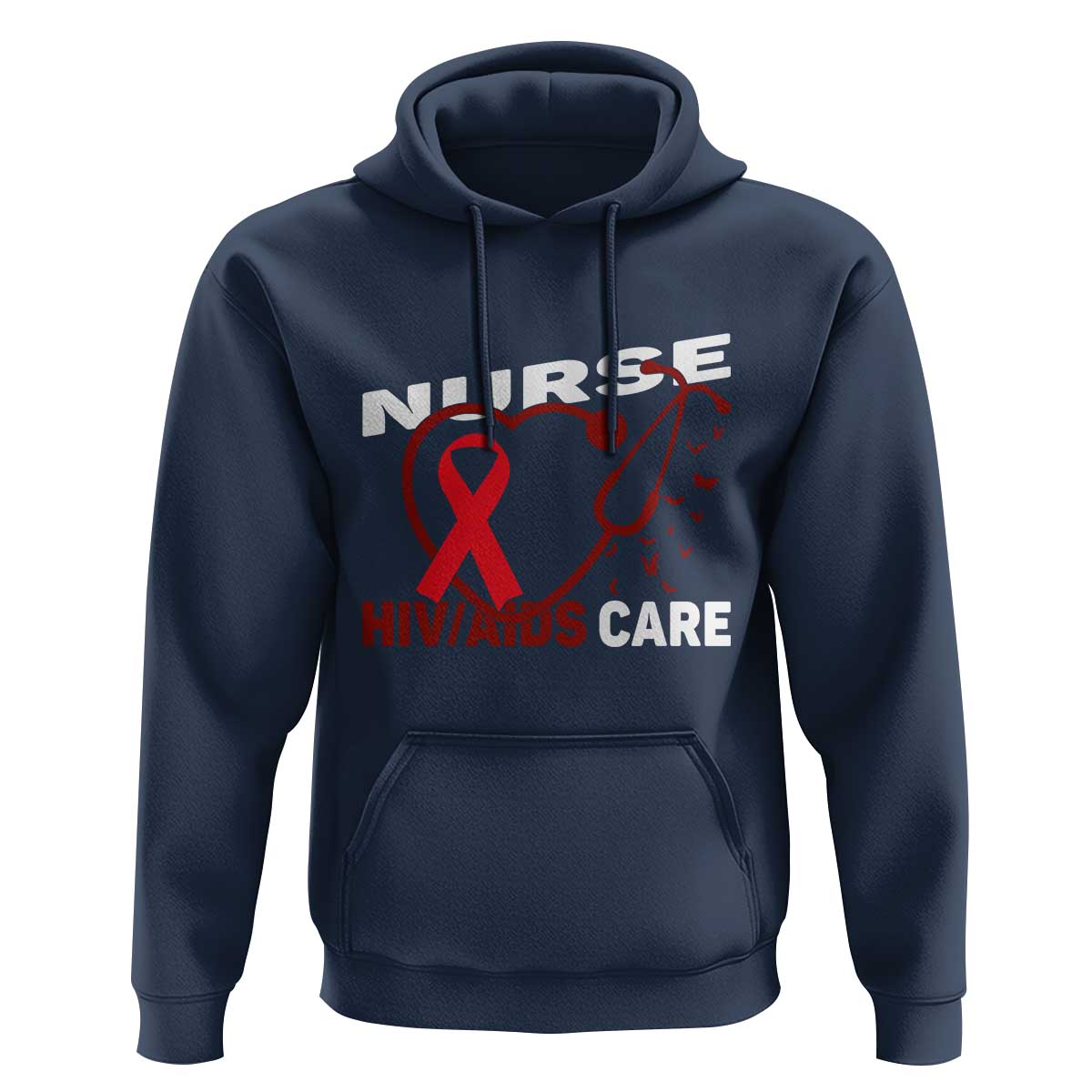 Healthcare Hero HIV AIDS Care Nurse Gift Hoodie - Wonder Print Shop