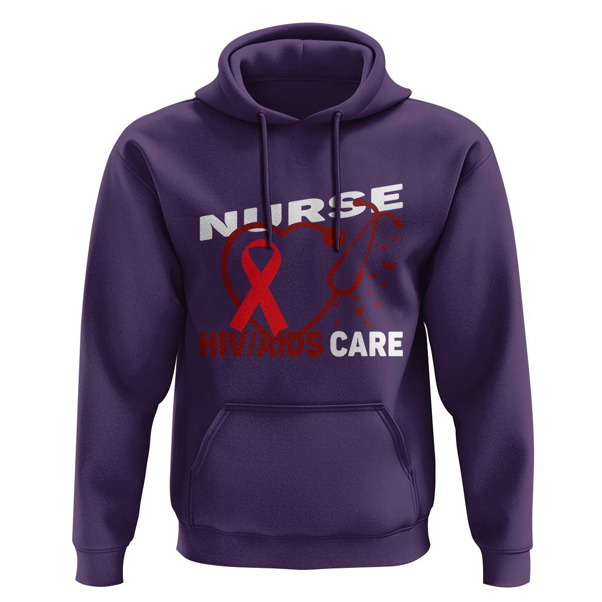 Healthcare Hero HIV AIDS Care Nurse Gift Hoodie - Wonder Print Shop