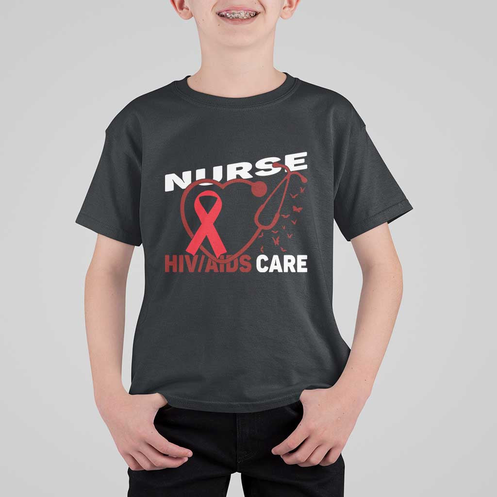 Healthcare Hero HIV AIDS Care Nurse Gift T Shirt For Kid - Wonder Print Shop