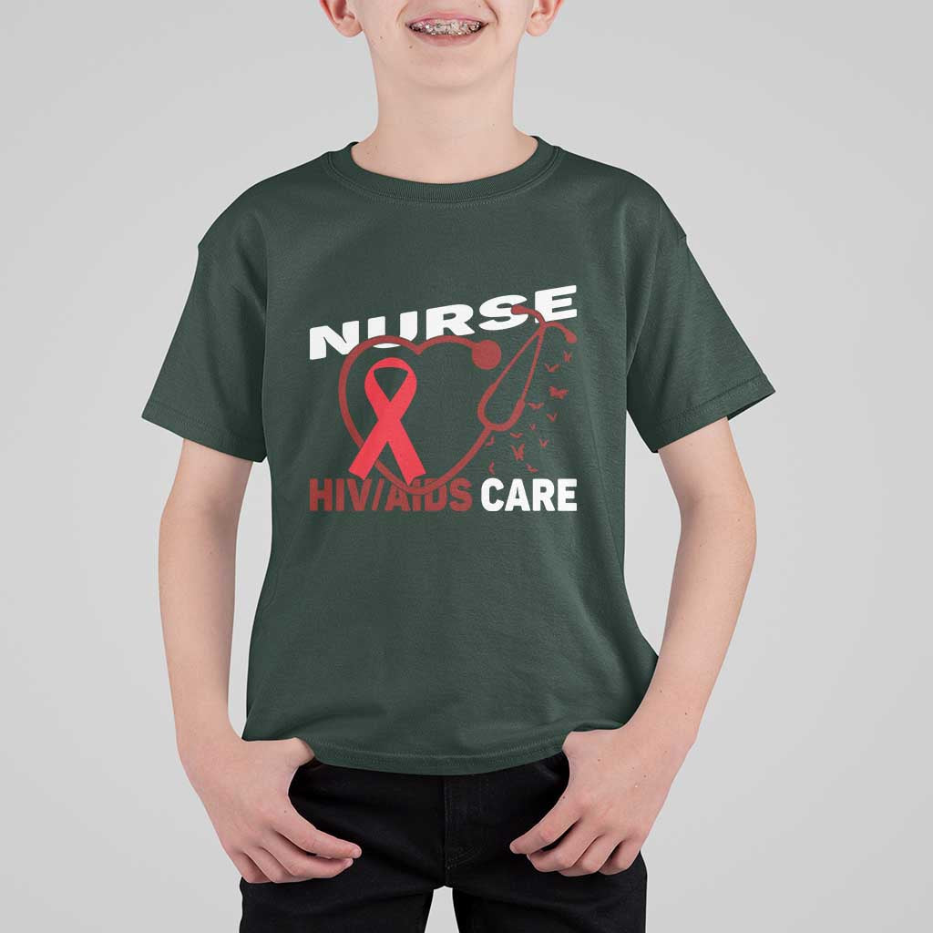 Healthcare Hero HIV AIDS Care Nurse Gift T Shirt For Kid - Wonder Print Shop