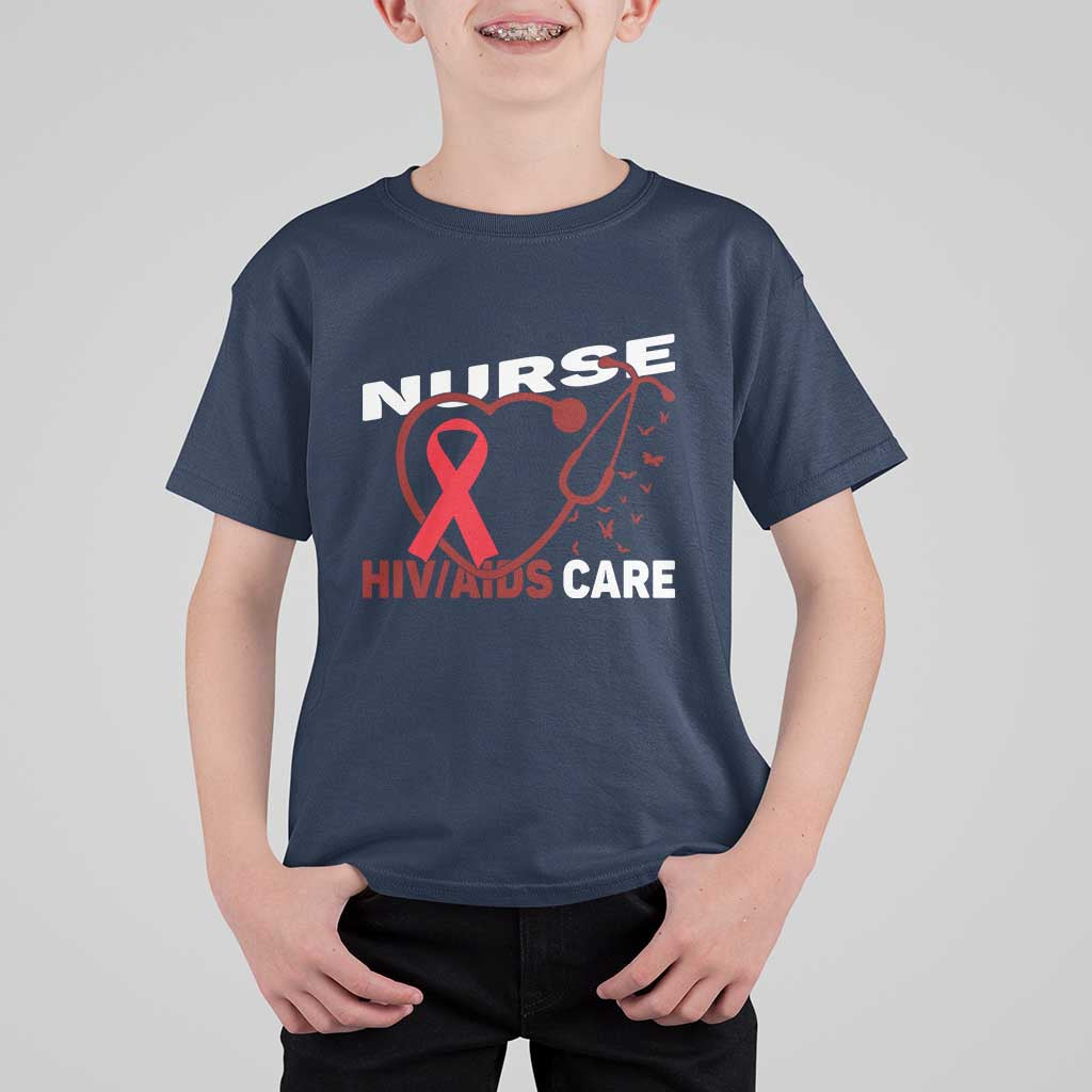 Healthcare Hero HIV AIDS Care Nurse Gift T Shirt For Kid - Wonder Print Shop
