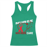 Healthcare Hero HIV AIDS Care Nurse Gift Racerback Tank Top - Wonder Print Shop