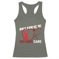 Healthcare Hero HIV AIDS Care Nurse Gift Racerback Tank Top - Wonder Print Shop