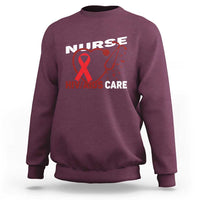 Healthcare Hero HIV AIDS Care Nurse Gift Sweatshirt - Wonder Print Shop