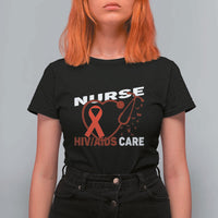 Healthcare Hero HIV AIDS Care Nurse Gift T Shirt For Women - Wonder Print Shop