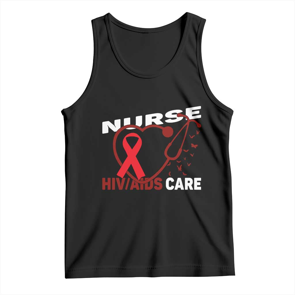 Healthcare Hero HIV AIDS Care Nurse Gift Tank Top - Wonder Print Shop