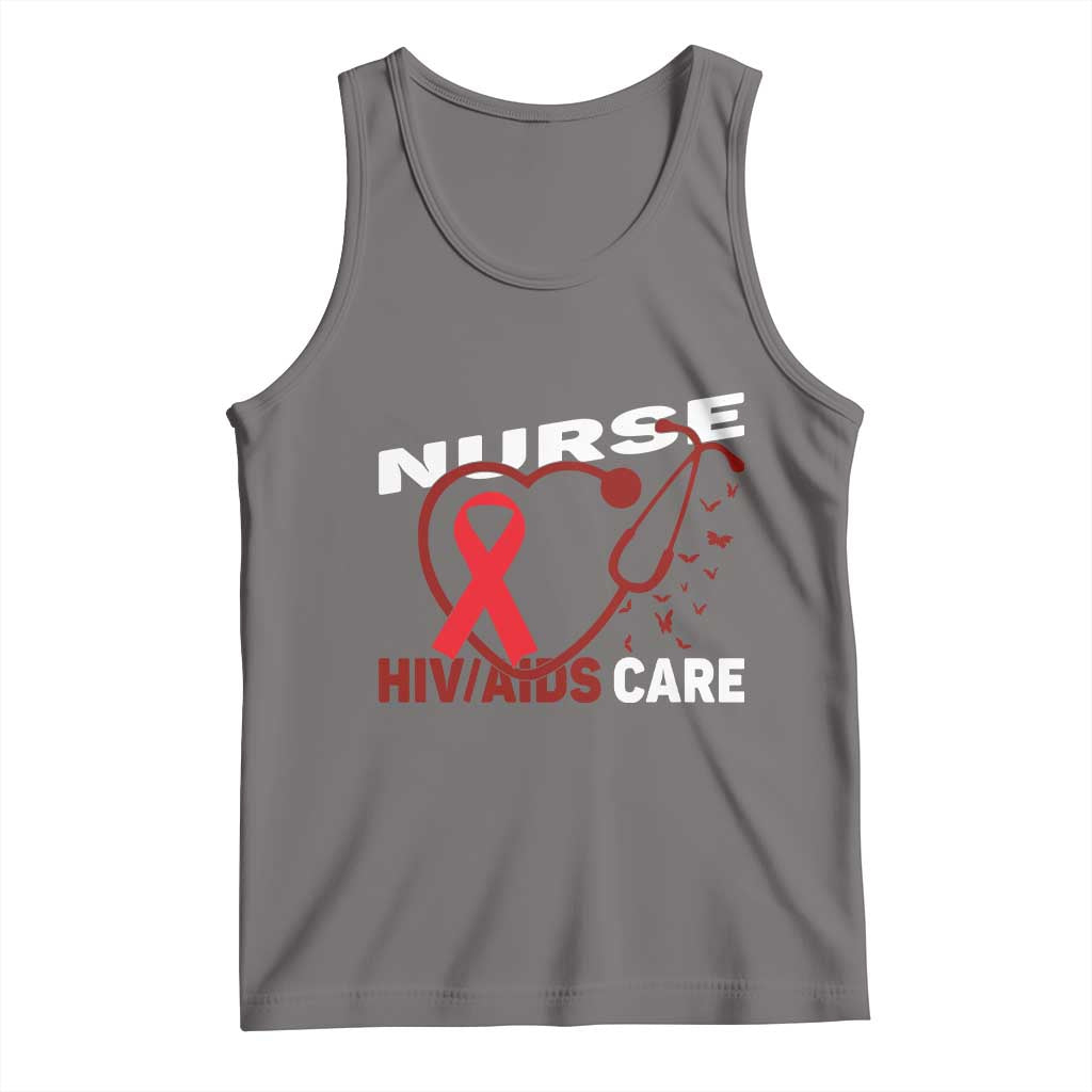 Healthcare Hero HIV AIDS Care Nurse Gift Tank Top - Wonder Print Shop