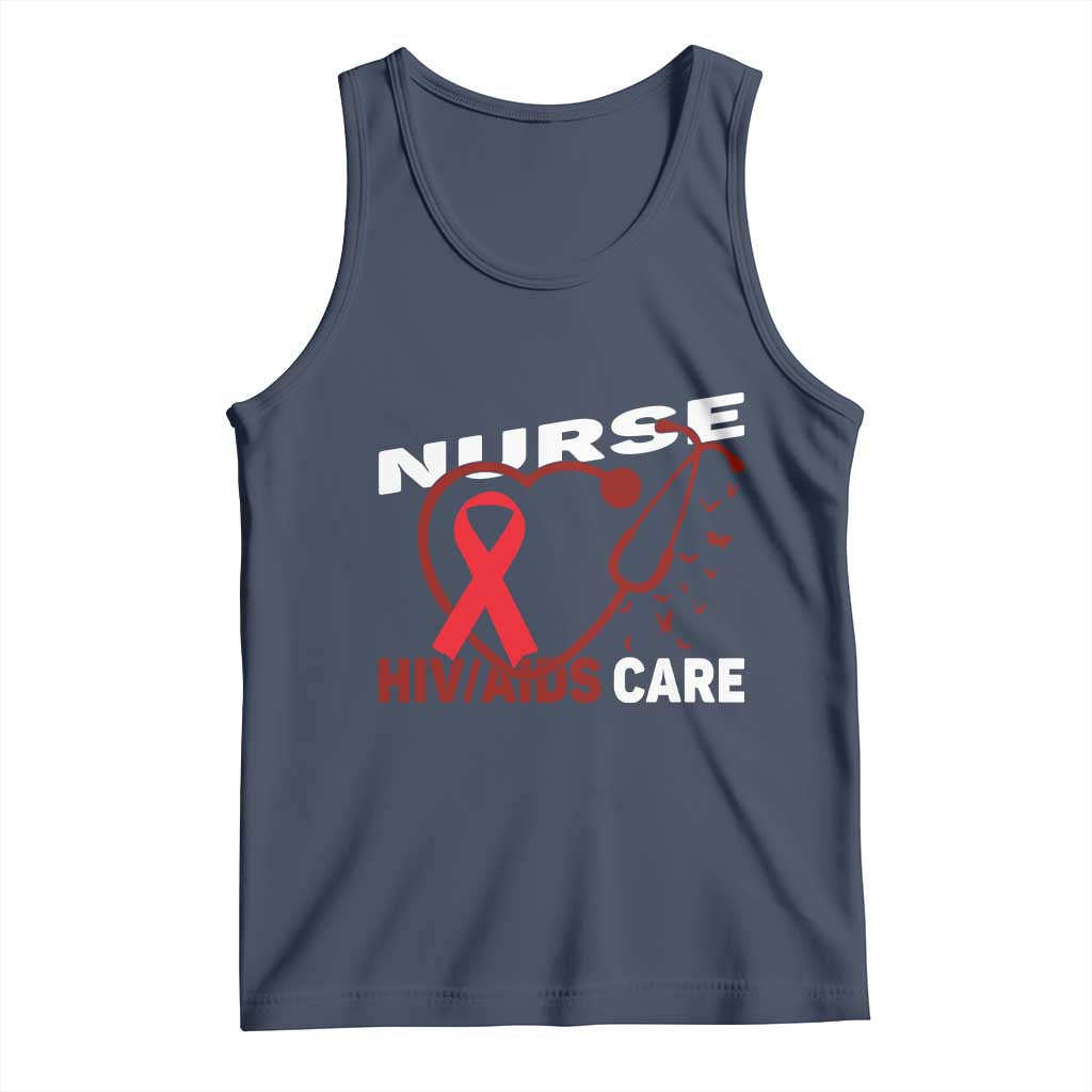 Healthcare Hero HIV AIDS Care Nurse Gift Tank Top - Wonder Print Shop
