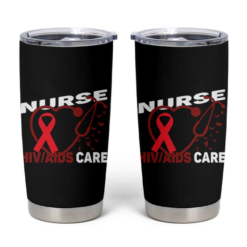 Healthcare Hero HIV AIDS Care Nurse Gift Tumbler Cup - Wonder Print Shop