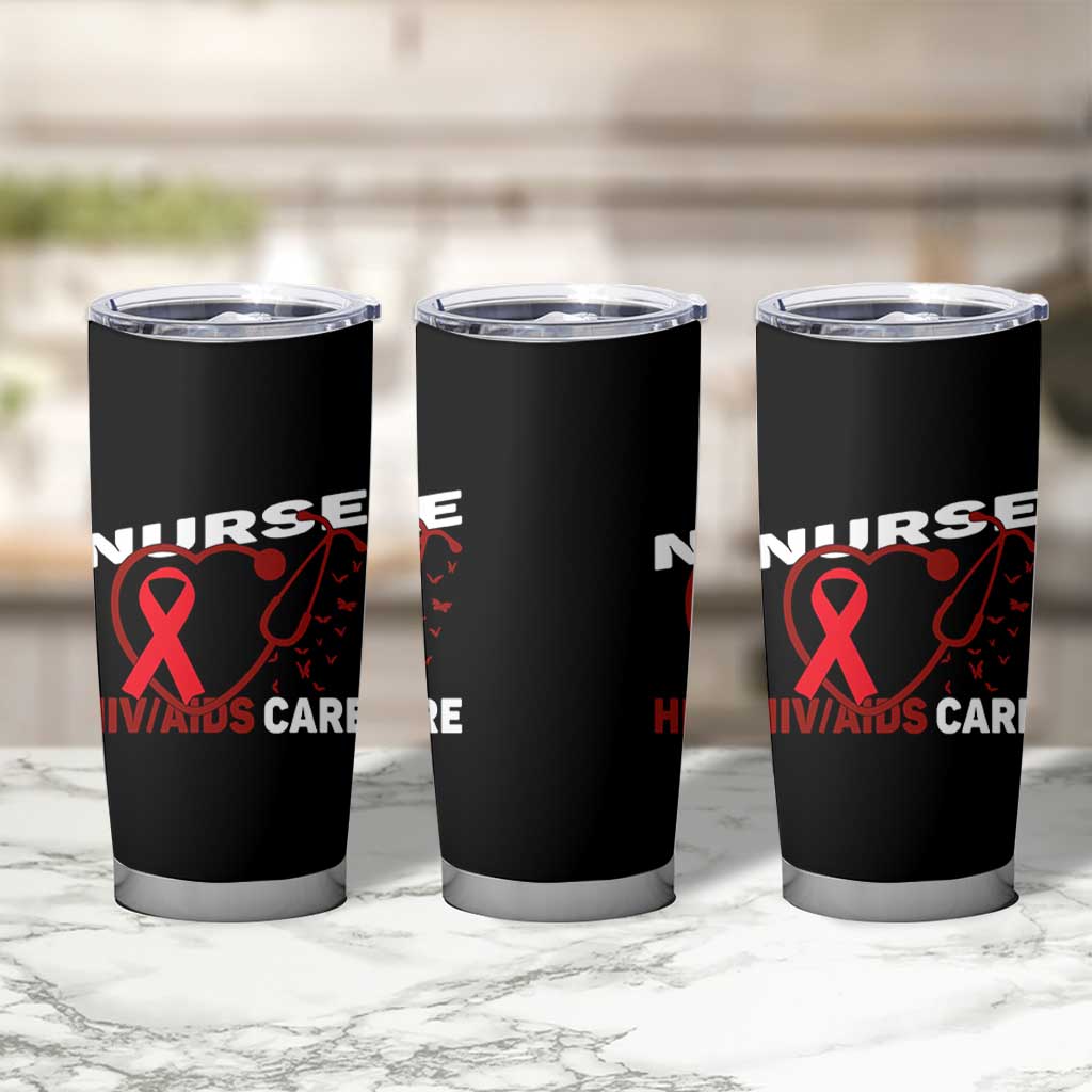 Healthcare Hero HIV AIDS Care Nurse Gift Tumbler Cup - Wonder Print Shop