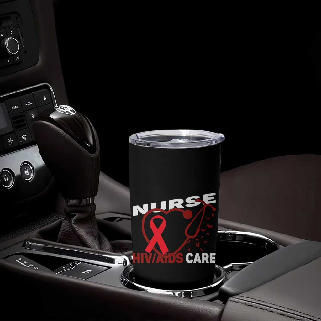 Healthcare Hero HIV AIDS Care Nurse Gift Tumbler Cup - Wonder Print Shop