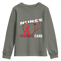Healthcare Hero HIV AIDS Care Nurse Gift Youth Sweatshirt - Wonder Print Shop