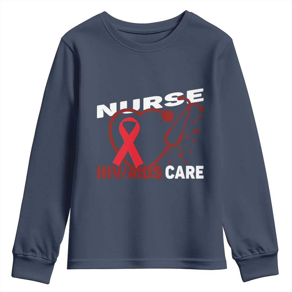 Healthcare Hero HIV AIDS Care Nurse Gift Youth Sweatshirt - Wonder Print Shop