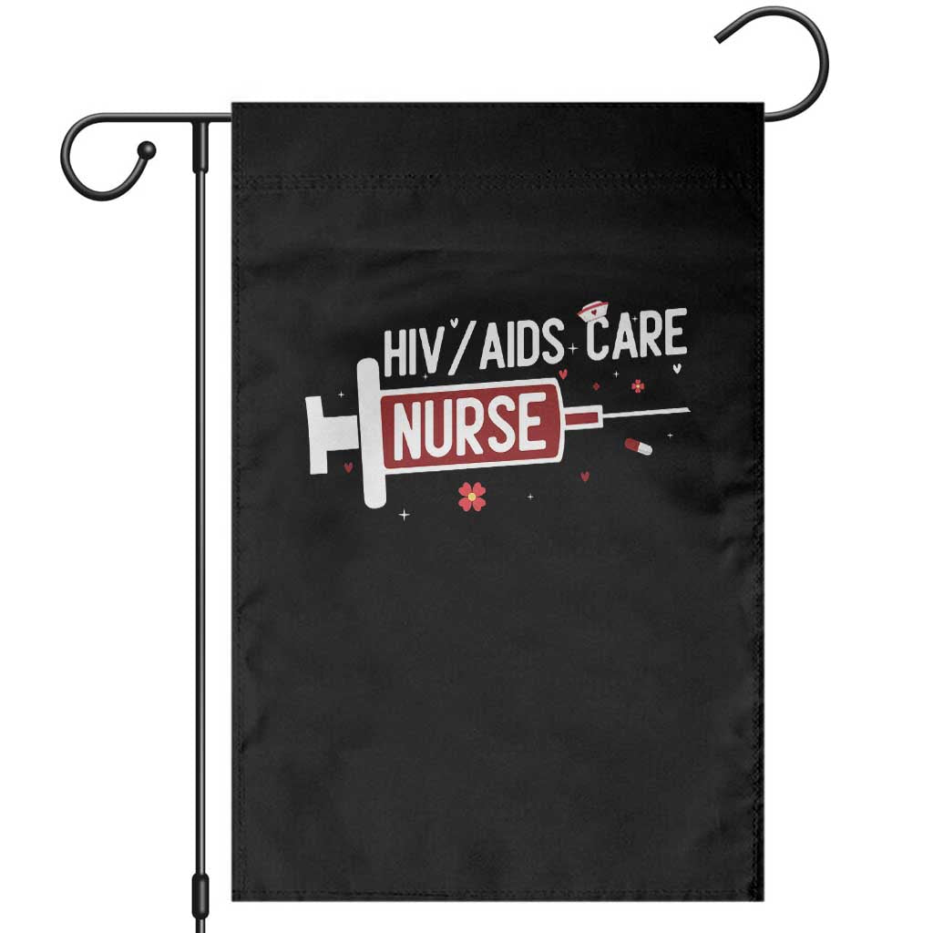 HIV AIDS Care Nurse Garden Flag Red Ribbon Support Gift - Wonder Print Shop