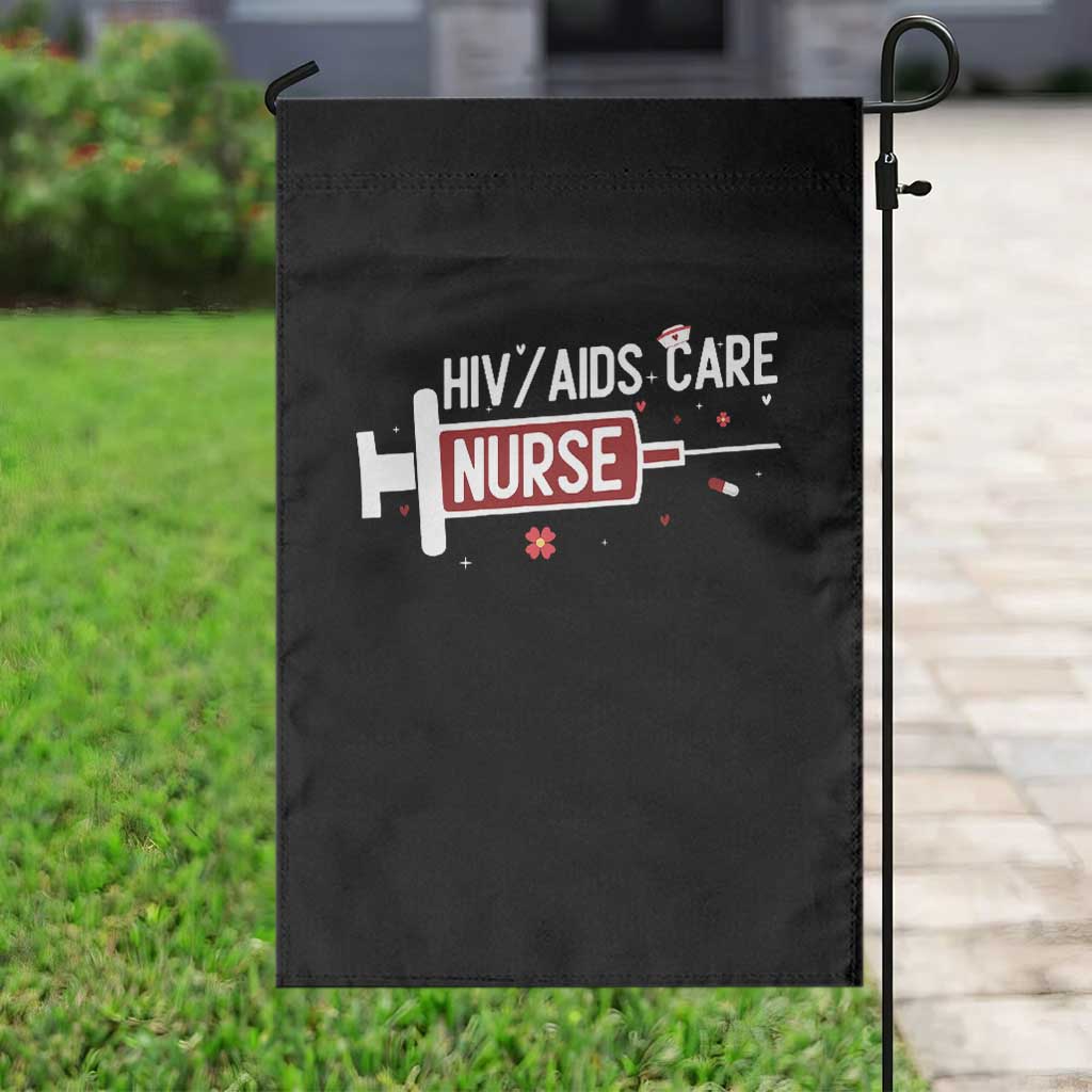 HIV AIDS Care Nurse Garden Flag Red Ribbon Support Gift - Wonder Print Shop