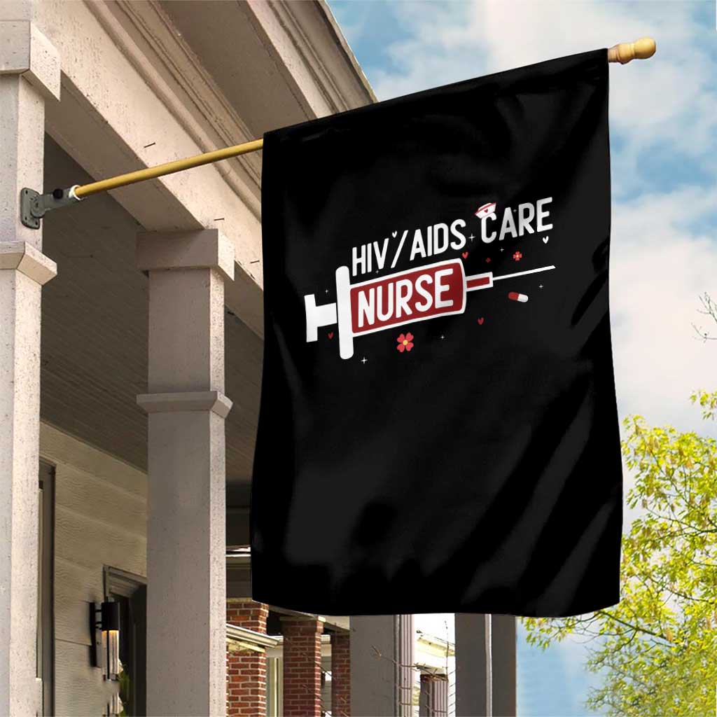 HIV AIDS Care Nurse Garden Flag Red Ribbon Support Gift - Wonder Print Shop