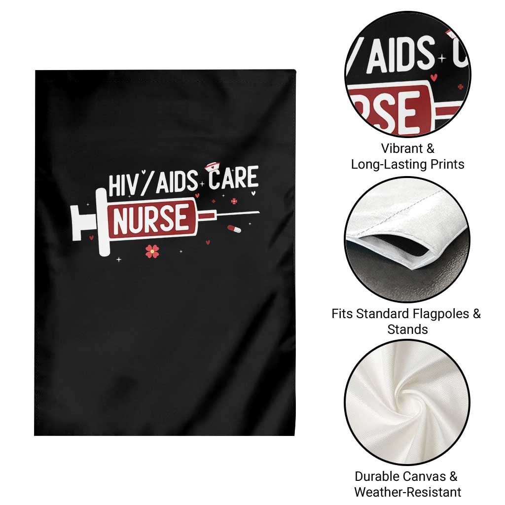 HIV AIDS Care Nurse Garden Flag Red Ribbon Support Gift - Wonder Print Shop
