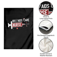 HIV AIDS Care Nurse Garden Flag Red Ribbon Support Gift - Wonder Print Shop
