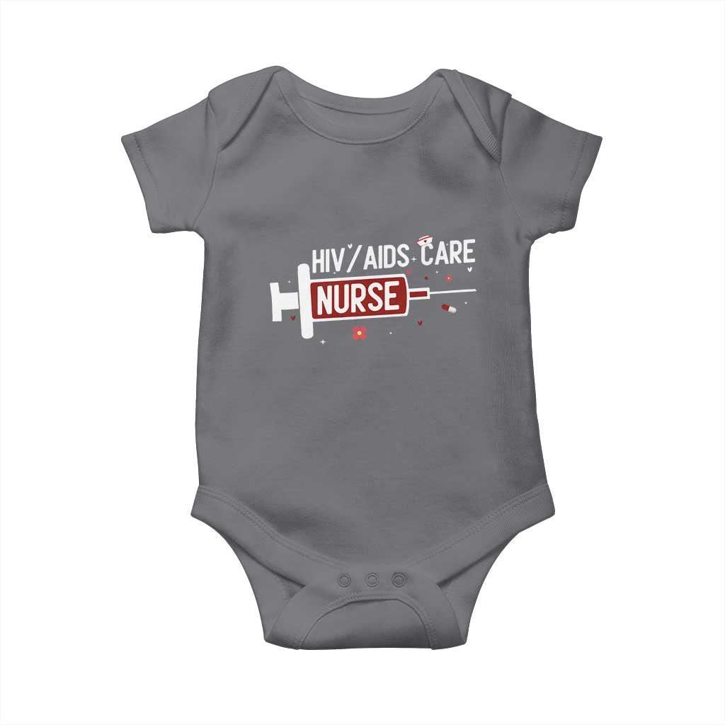 HIV AIDS Care Nurse Baby Onesie Red Ribbon Support Gift - Wonder Print Shop