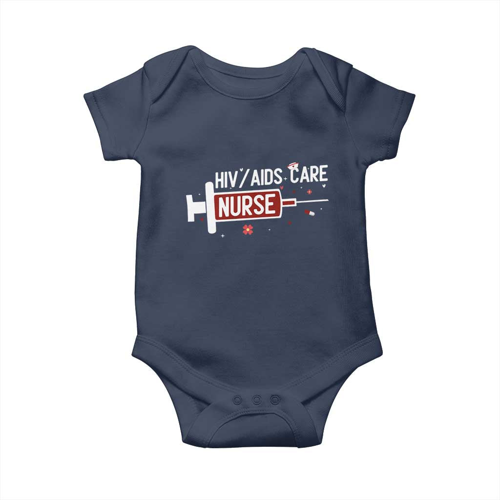 HIV AIDS Care Nurse Baby Onesie Red Ribbon Support Gift - Wonder Print Shop