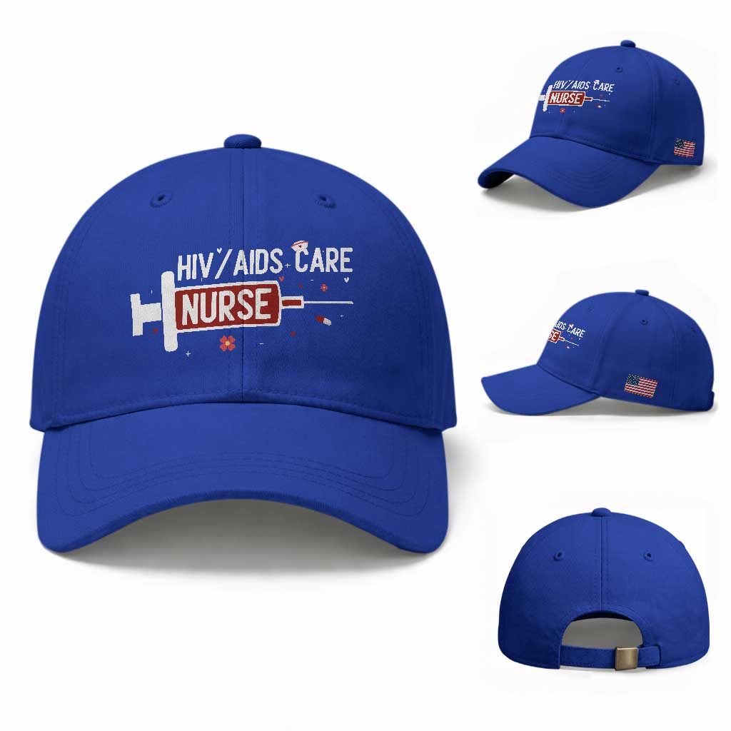 HIV AIDS Care Nurse Baseball Cap Red Ribbon Support Gift