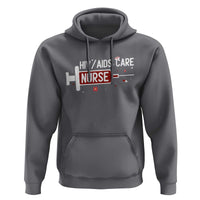 HIV AIDS Care Nurse Hoodie Red Ribbon Support Gift - Wonder Print Shop