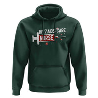 HIV AIDS Care Nurse Hoodie Red Ribbon Support Gift - Wonder Print Shop