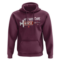HIV AIDS Care Nurse Hoodie Red Ribbon Support Gift - Wonder Print Shop