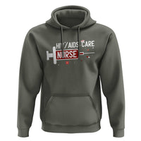HIV AIDS Care Nurse Hoodie Red Ribbon Support Gift - Wonder Print Shop
