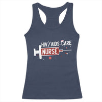 HIV AIDS Care Nurse Racerback Tank Top Red Ribbon Support Gift - Wonder Print Shop