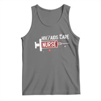HIV AIDS Care Nurse Tank Top Red Ribbon Support Gift - Wonder Print Shop