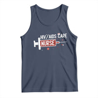 HIV AIDS Care Nurse Tank Top Red Ribbon Support Gift - Wonder Print Shop