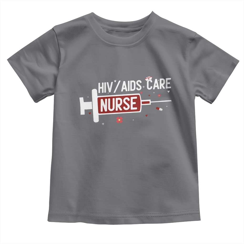 HIV AIDS Care Nurse Toddler T Shirt Red Ribbon Support Gift - Wonder Print Shop